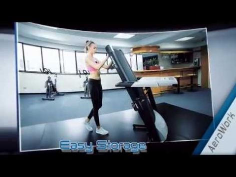 JKFitness Aerowork 890 Folding Treadmill Desk (Black)