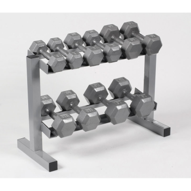 image of Body Power Hex Dumbbells & Rack - 5,7,10,12.5 & 15Kg