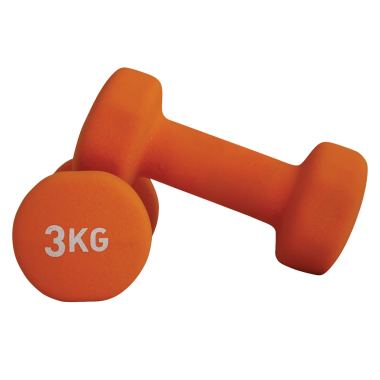 image of Fitness-MAD 3Kg Neoprene Coated Dumbbells (Orange)