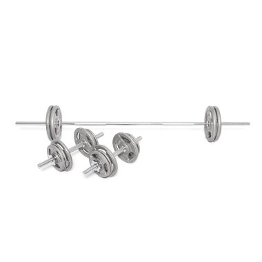 image of Body Power 50Kg 5FT Tri-Grip Spinlock Weight Set