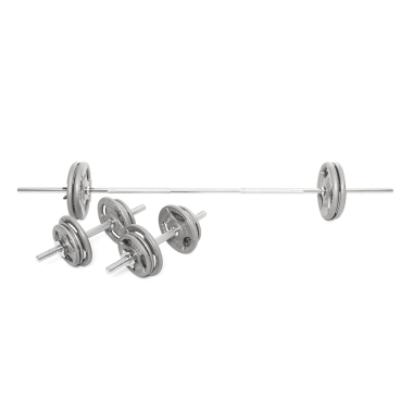 image of Body Power 50Kg 5FT Tri-Grip Combi  Standard Weight Set