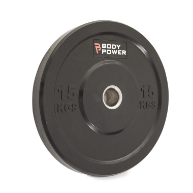 image of Body Power 15Kg Solid Rubber Olympic Weight Plate (x1)