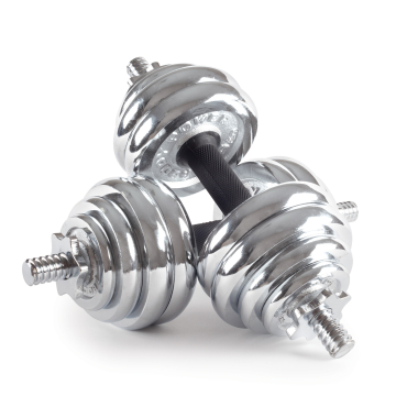 image of Body Power 30kg Chrome Spinlock Dumbbell Weight Set