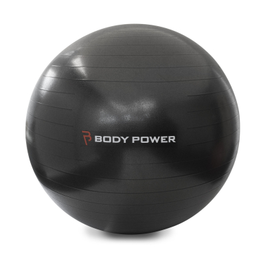 image of Body Power 75cm Gym Ball With Pump (300Kg Burst Resistant) Black