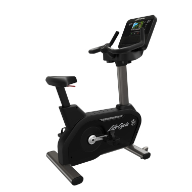 image of Life Fitness Club Series+ Upright Bike with DX Console (Titanium)