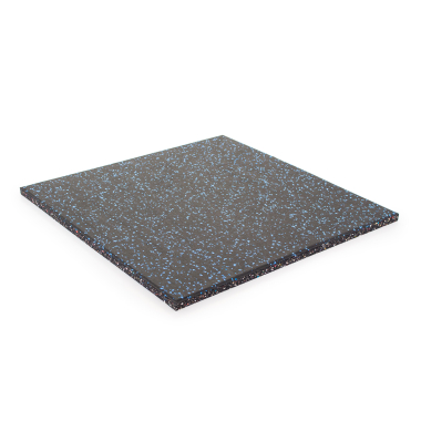 image of Body Power 15mm Floor Tile 500mm x 500mm x1 - Black with Blue Speckle