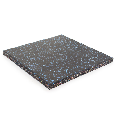 image of Body Power 30mm Floor Tile 500mm x 500mm (x1) - Black with Blue Speckle