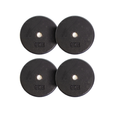 image of Body Power 5Kg Pro-Style Standard Weight Plates (x4)