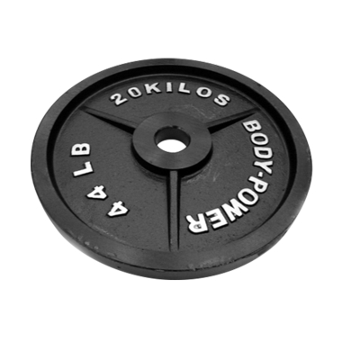 image of Body Power 20Kg Machined Cast Iron Olympic Weight Plates (x2)