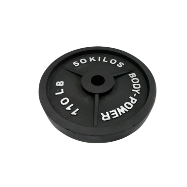 image of Body Power 50Kg Machined Cast Iron Olympic Weight Plates (x2)
