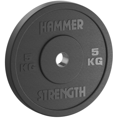 image of Hammer Strength 5Kg Rubber Bumper Plate (Black) x1
