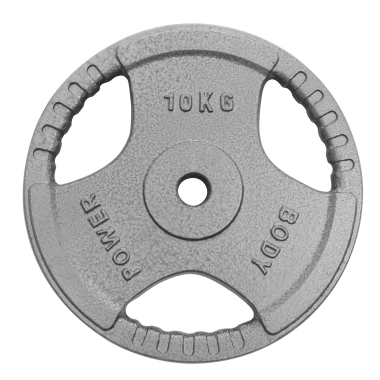 image of Body Power 10Kg Standard Tri Grip Weight Plates (x2)
