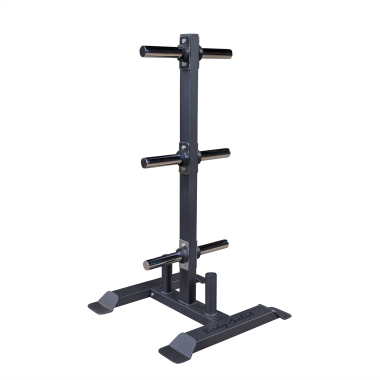 image of Body-Solid Full Commercial Bumper/Olympic Weight Tree with Bar Holder