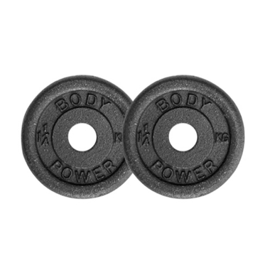 image of Body Power 1.25Kg Cast Iron Standard Weight Plates (x2)