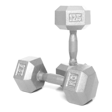 image of Body Power 12.5kg Hex Dumbbell (x2)
