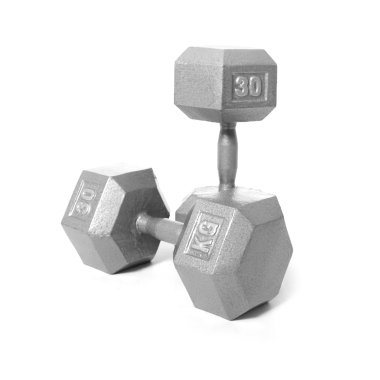 image of Body Power 30kg Hex Dumbbell (x2)