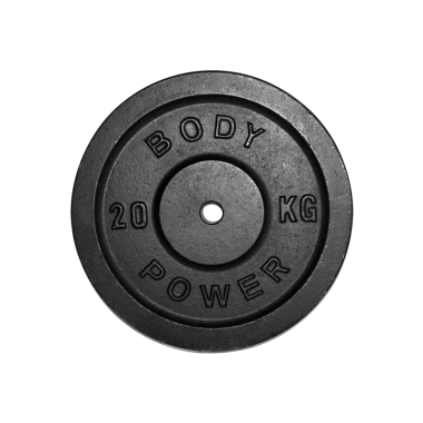 image of Body Power 20Kg Cast Iron Standard Weight Plates (x2)