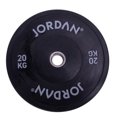 image of JORDAN 20Kg HG Black Rubber Bumper Plate (x1)