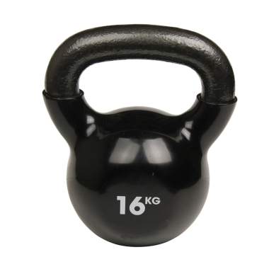 image of Fitness-MAD 16kg Kettlebell - Black