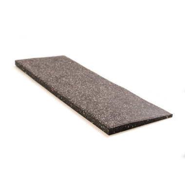 image of Body Power 15mm Floor Tile Ramp Edge (x1) - Black with Grey Speckle