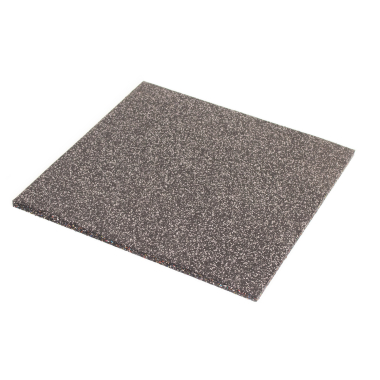 image of Body Power 15mm Floor Tile 500mm x 500mm (x1) - Black with Grey Speckle