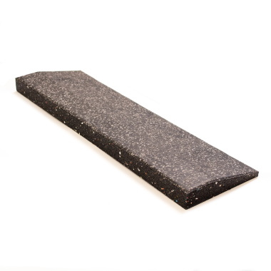 image of Body Power 30mm Floor Tile Ramp Edge (x1) (500mm Length) - Black with Grey Speckle