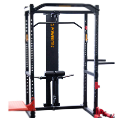 image of Powertec Lat Tower Option for Powertec Power Rack (Olympic Plate Loading)