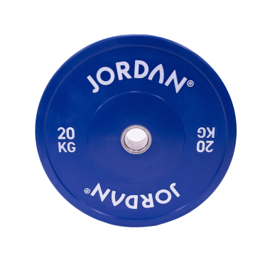 image of JORDAN 20Kg HG Coloured Rubber Bumper Plate - Blue (x1)