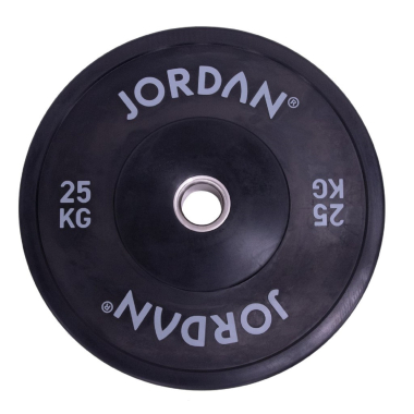 image of JORDAN 25Kg HG Black Rubber Bumper Plate (x1)
