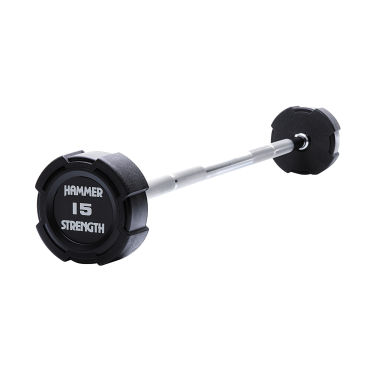 image of Hammer Strength 15Kg Rubber Straight Barbell