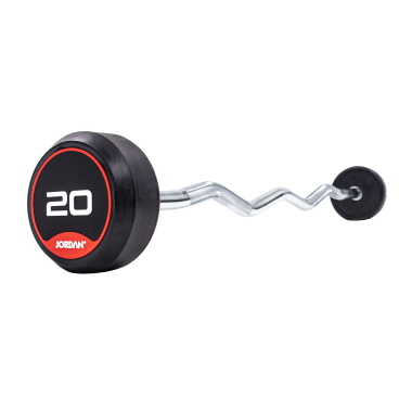 image of JORDAN 20kg Classic Rubber Barbell with Curl Bar