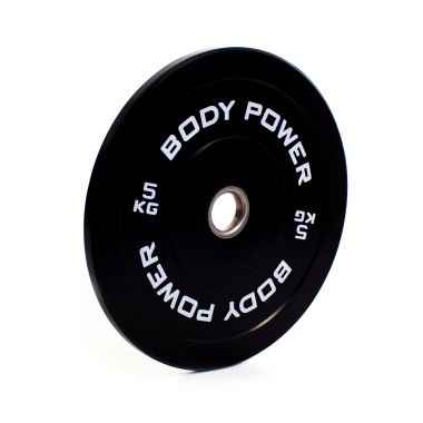 image of Body Power 5Kg Solid Rubber Olympic Weight Plate (x1)