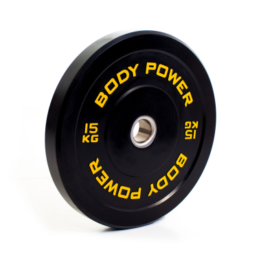 image of Body Power 15Kg Solid Rubber Olympic Weight Plate (x1)