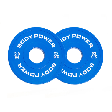 image of Body Power 2Kg Coloured Fractional Olympic Disc (x2)