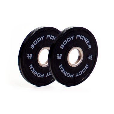 image of Body Power 2.5Kg Solid Rubber Olympic Weight Plates (x2)