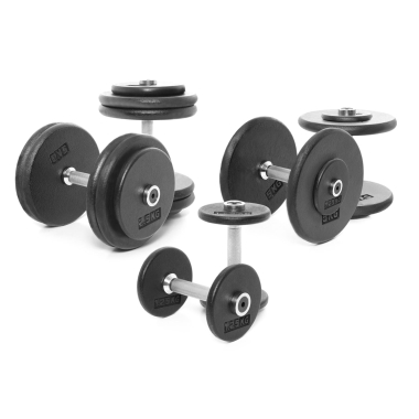 image of Body Power 2.5-25kg Pro-style Dumbbells Weight Set A (10 Pairs)
