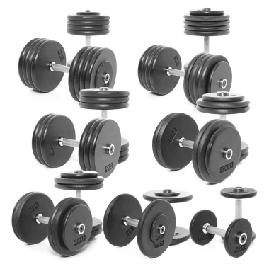 image of Body Power 2.5-45Kg Pro-style Dumbbells Weight Set D (18 Pairs)