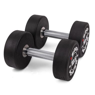 image of Body Power 12.5kg Pro Round Rubber Dumbbells (x2)