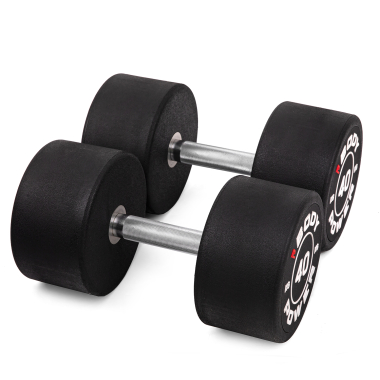 image of Body Power 40kg Pro Round Rubber Dumbbells (x2)