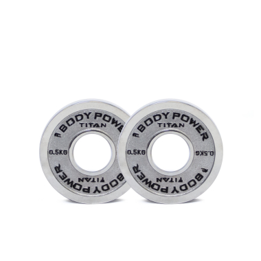 image of Body Power TITAN Calibrated Cast Iron Olympic Plate 0.5kg (x2)
