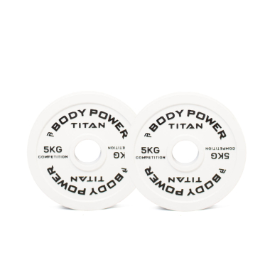 image of Body Power TITAN Calibrated Cast Iron Olympic Plate 5kg (x2)