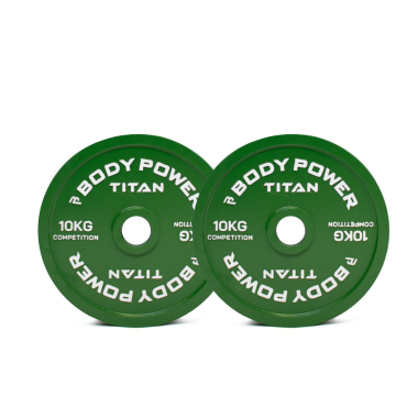 image of Body Power TITAN Calibrated Cast Iron Olympic Plate 10kg (x2)