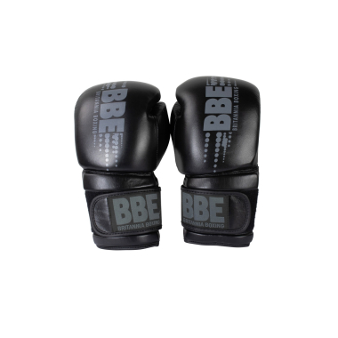 image of BBE 12oz Club Leather Sparring / Bag Glove (Grey/Black)