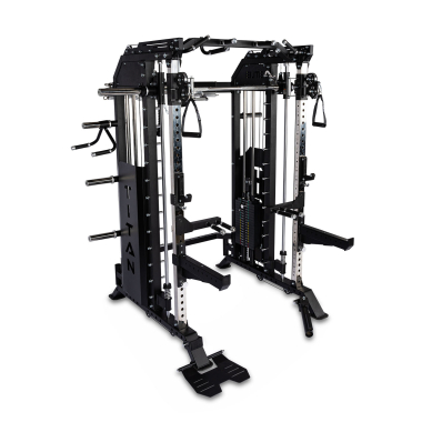 image of Body Power TITAN MFT Elite - Multi-Functional Trainer with Counterbalanced Smith and Half Rack