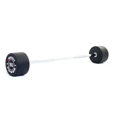 image of Body Power Pro Round Rubber Straight Fixed Barbell