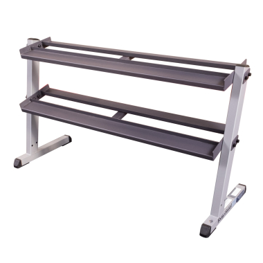 image of Body-Solid 62 Inch Wide 2 Tier Dumbbell Rack